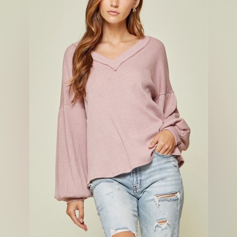 Long Sleeve Mauve Top